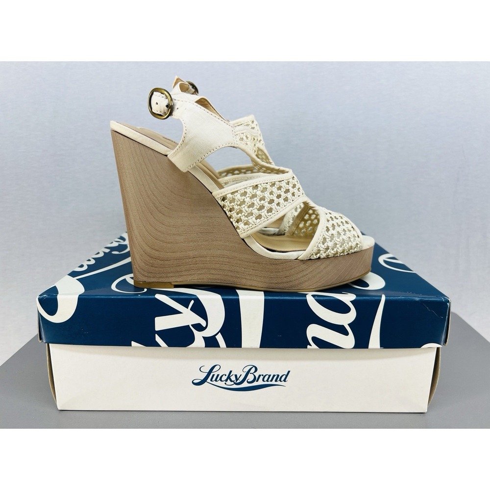 Lucky Brand LK-REMYY HAILEY WOVEN SZ 8.5M Wedges